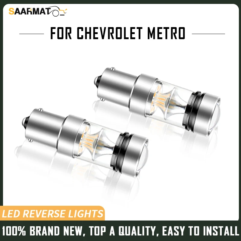 SAARMAT 2PCS 12V 20 chips 3030SMD  LED Reverse Light Bulb Lamp 1156 P21W BA15S Canbus White For Chevrolet Metro 2000 2001 Auto