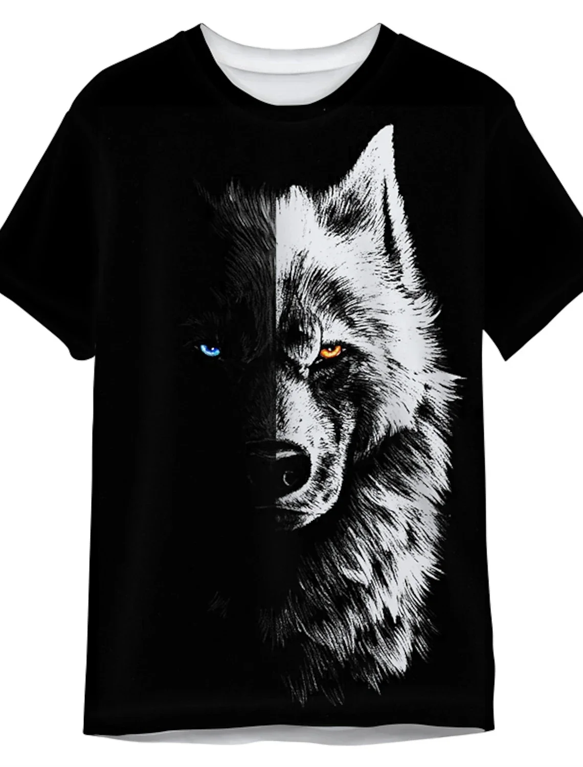 

New Bear Wolf 3D T-Shirt For Man Animal Pattern Men's Print Streetwear Short Sleeve T Shirts Oversized Harajuku Tees Tops Clot