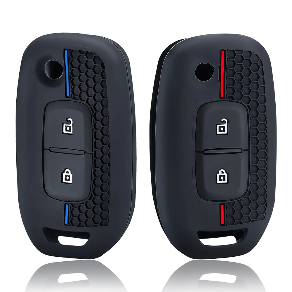 

2 Button Silicone Car Key Ring Case Cover Holder Shell Holder Protector For Renault Megane Logan 2 Stepway Sandero Twingo Kangoo