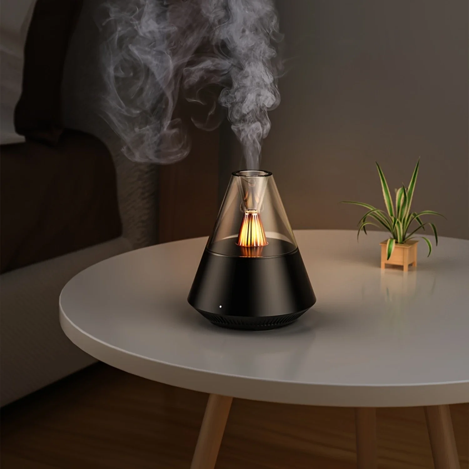 1pc Anoma Diffuser, Air Humidifier With Candlelight Atmosphere Light, Mini Cool Mist Humidifier Teacher's Day Halloween Christma