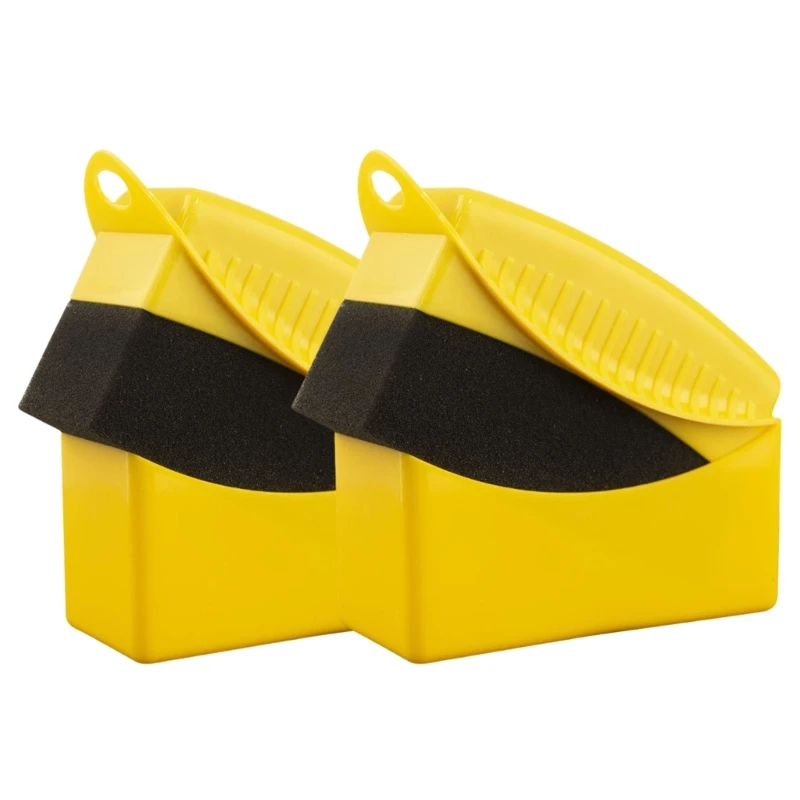 Tire Cleaner Applicator Pads 2pcs, Wheel Dressing Tools, Reusable Tire Dressing Applicator Pad Brush for Auto Dropship