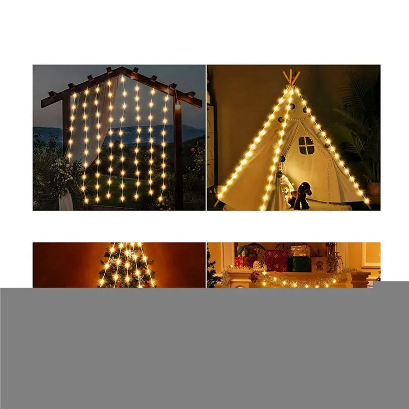 Y39A-2X Patio Umbrella Lights Solar Powered Waterproof Umbrella Lights Outdoor Patio With Remote Control 8 Modes Warm