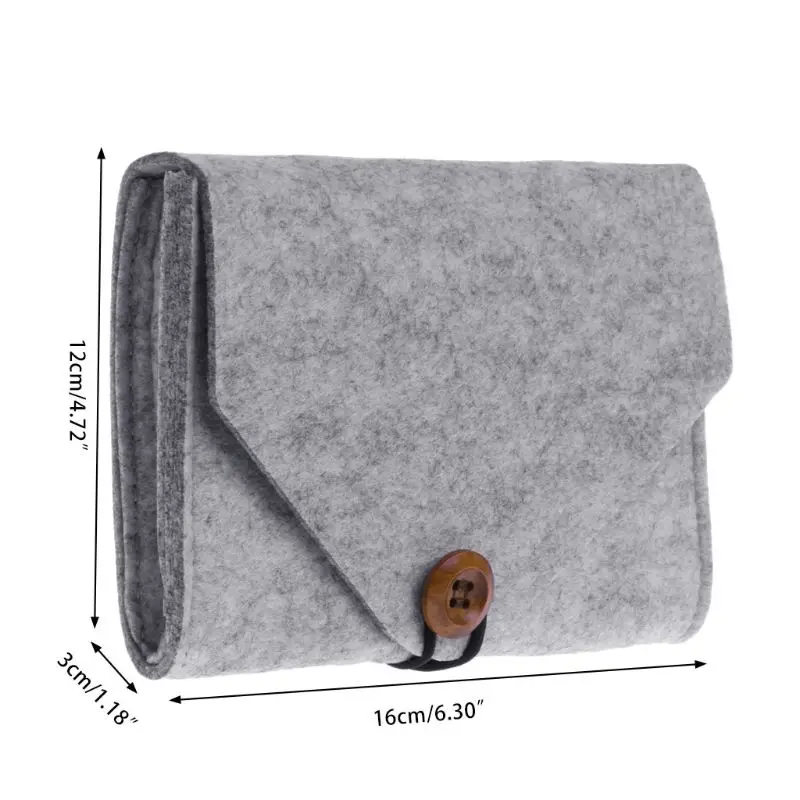 New Felt Storage Bag For Data Cable Mouse Travel