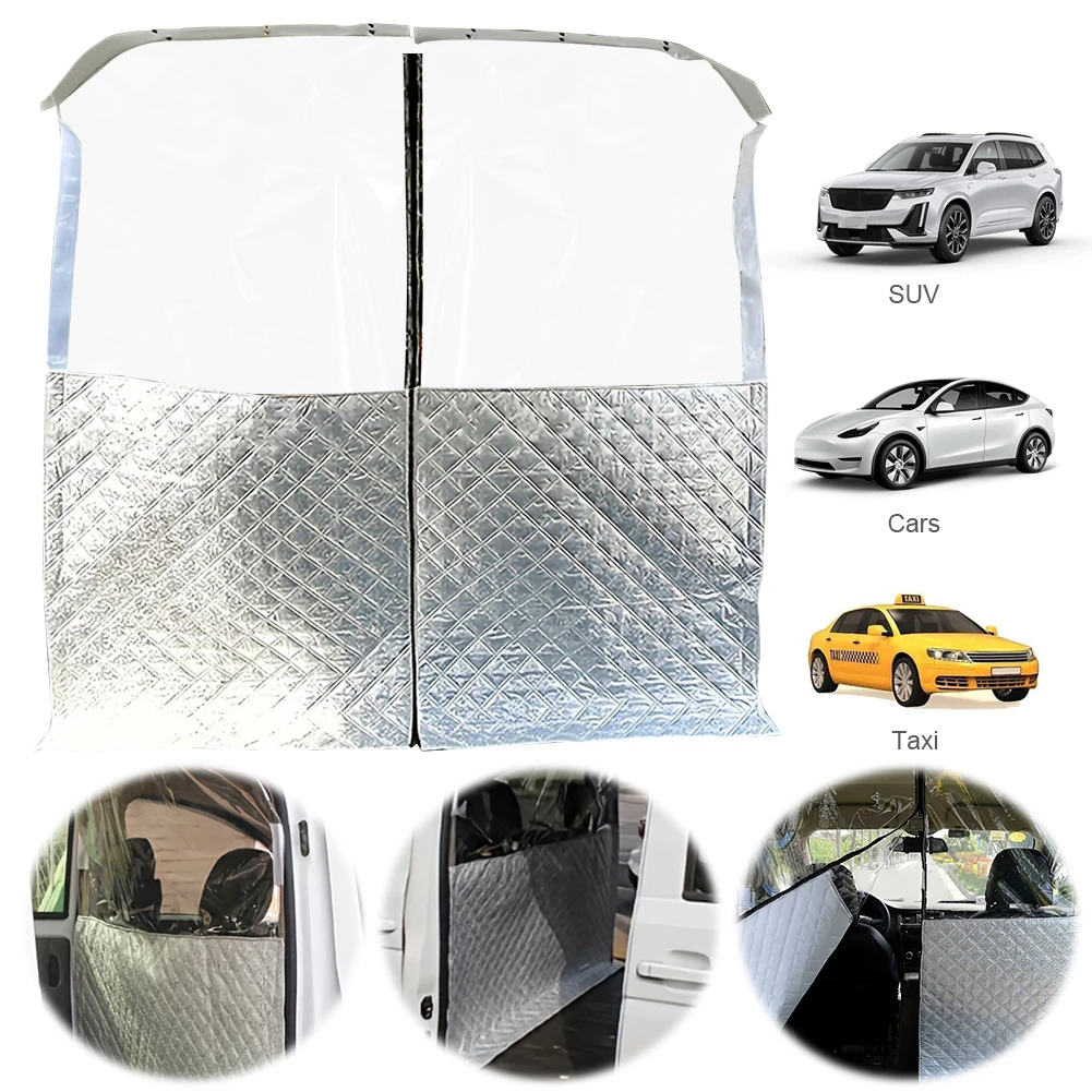 Car Divider Isolation Curtain with Zipper Car Divider Heat Insulation Curtain for Highroof Camper Van Motorhome Caravan