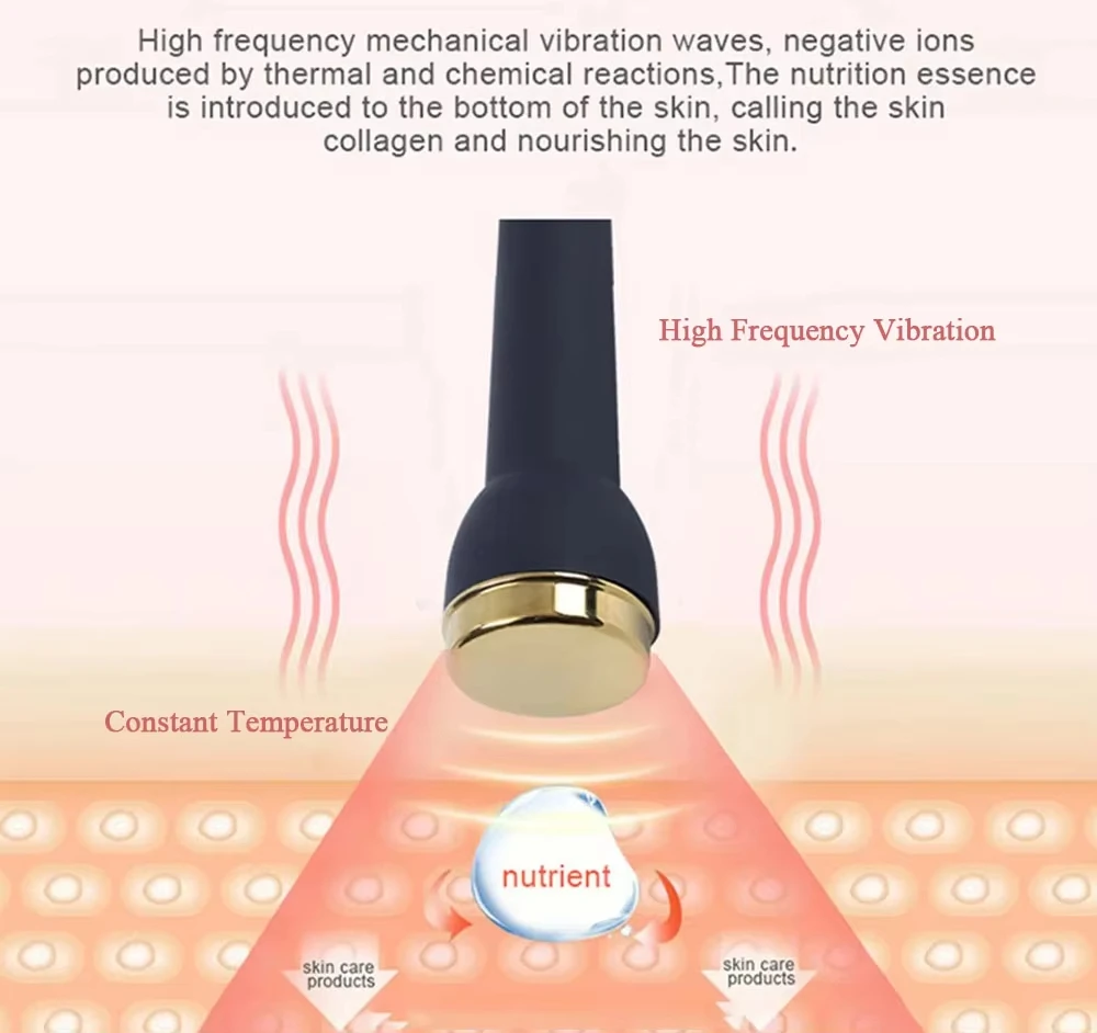 3-IN-1 العلاج بالموجات فوق الصوتية 3 ميجا هرتز بالموجات فوق الصوتية الجمالية جهاز تجميل العين الوجه والجسم العناية بالبشرة مكافحة الشيخوخة تدليك الوجه #5
