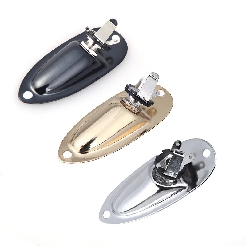 2 Pcs Boat Shaped Guitar Jack Plate 1/4