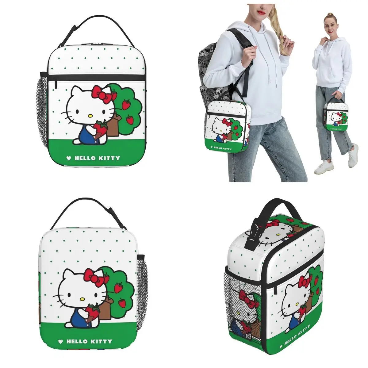 Hello Kitty Sanrio Product borse per il pranzo isolate per contenitori per alimenti per ufficio scatole per il pranzo termiche portatili