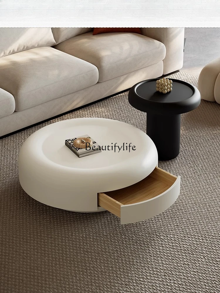 

10*Cream wind round coffee table living room advanced art