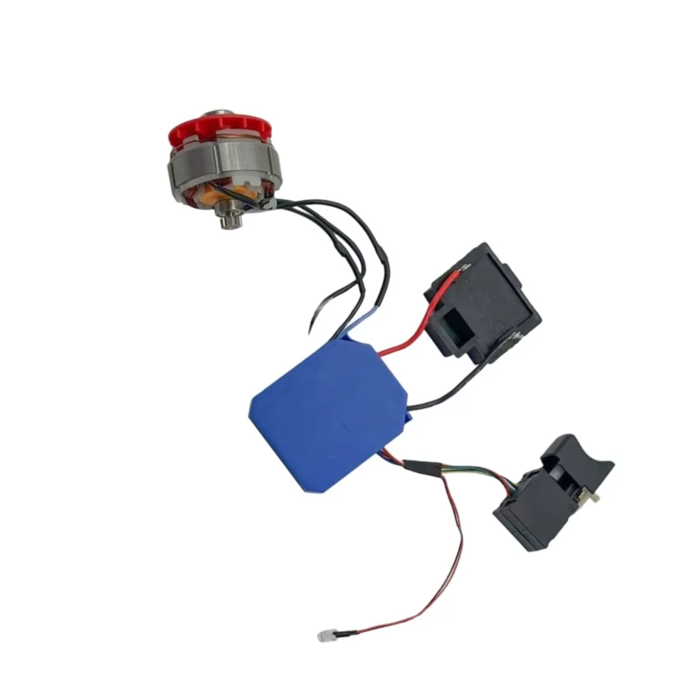 21V Brushless Motor Assembly 13 Teeth Switch Drive Control Board Metal Plastic Black For 4812 Power Tool Replacement Part