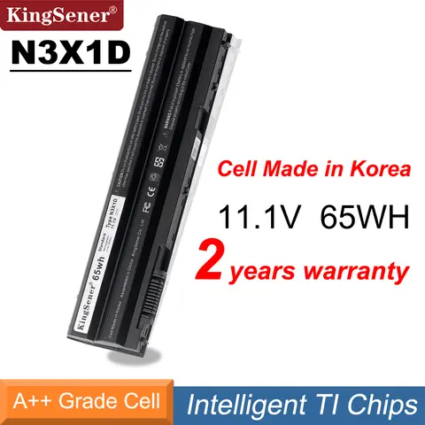 KingSener N3X1D Laptop Battery for DELL Latitude E5420 E5430 E5520 E5530 E6420 E6520 E6430 E6440 E6530 E6540 Korea Cell 65WH