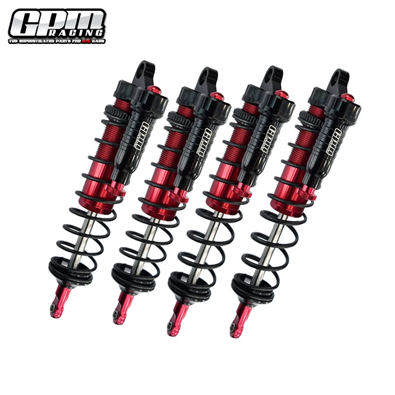 مخمدات زنبركية قابلة للتعديل من الألومنيوم GPM لزلاجة TRAXXAS 1/8 4WD أمامية وخلفية متوافقة مع نوابض 42 مم #6