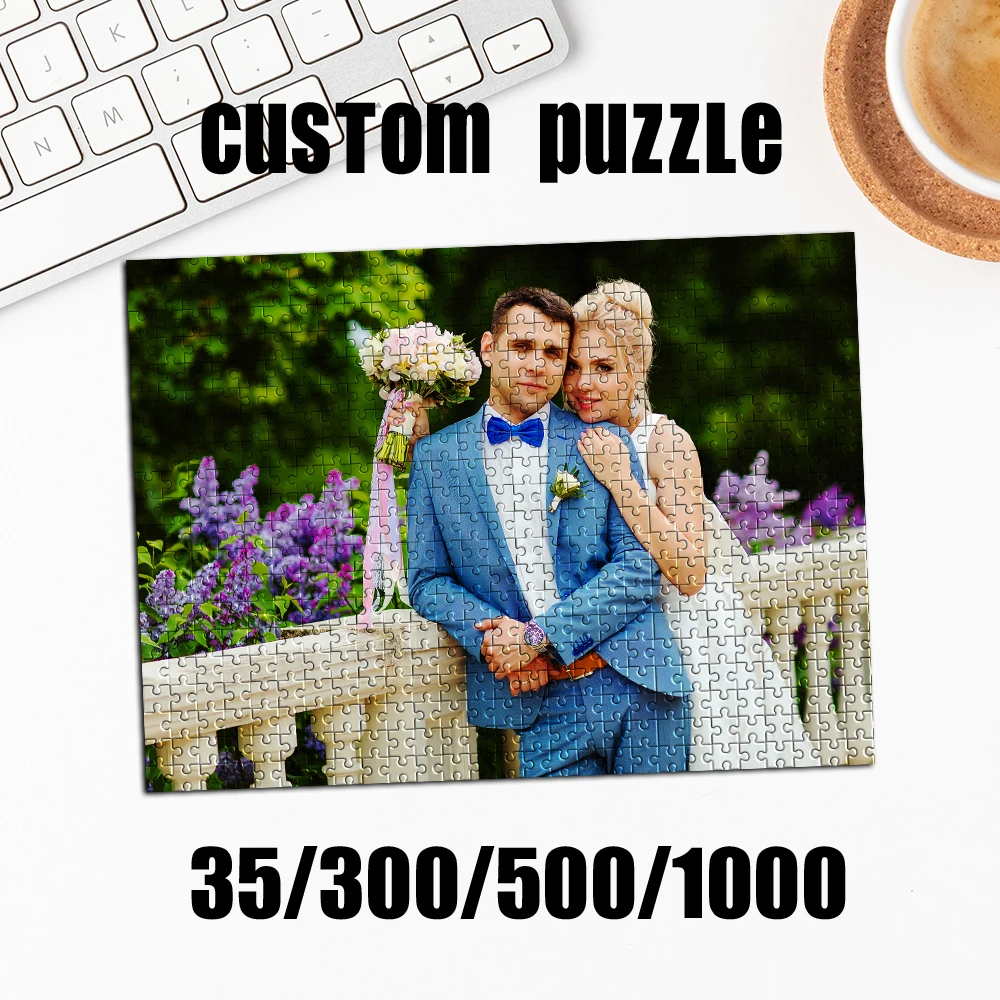 Puzzle photo personnalisé avec photo de mariage, 35/300/500/1000 pièces, un souvenir mémorable ou une célébration spéciale pour les amis