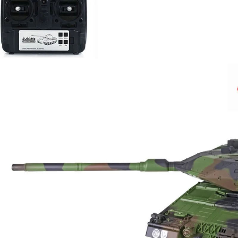 Tanque RC Heng Long 1/16 7.0, Modelo Leopard2A6 RTR de Plástico 3889 con Efecto de Sonido y Humo para Coleccionistas TH17573-SMT4