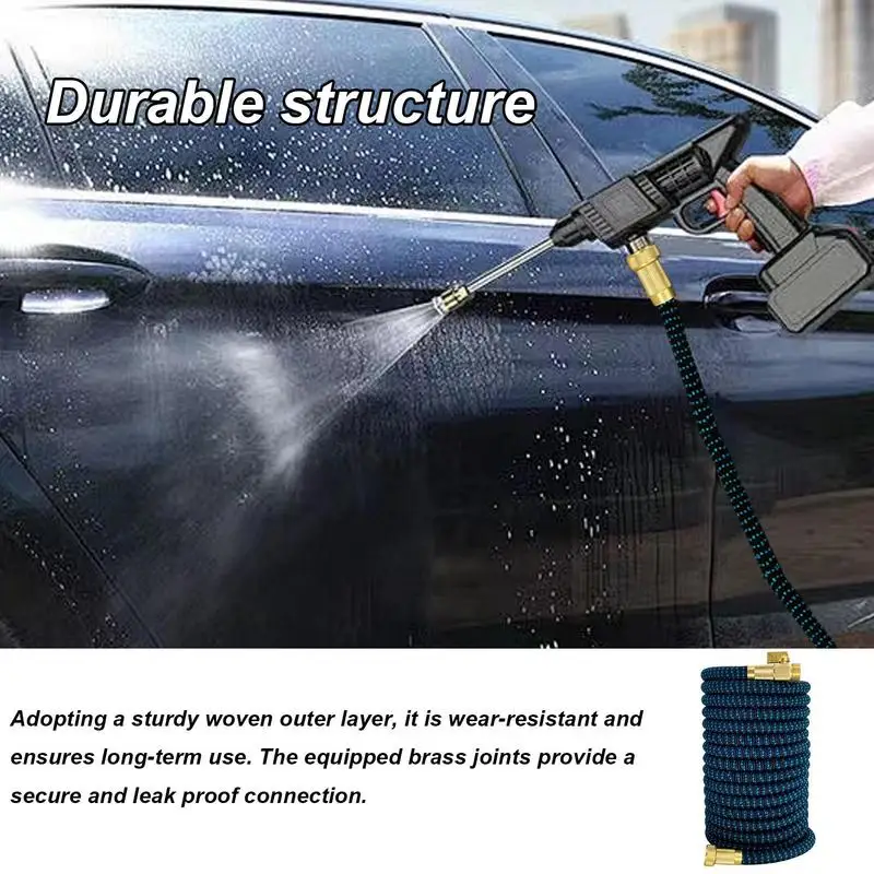 Flexible Water Hose 75ft Heavy Duty Hose 3/4 Copper Connector Garden Hose Water Hose For Outdoor Yard Car Wash Garden