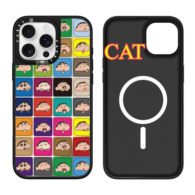 

Crayon Shin-chief's Co-branded Mobile Phone Case CTA Anti-fall and Wear Resistance Mirror Suitable for IPhone Various Models 15
