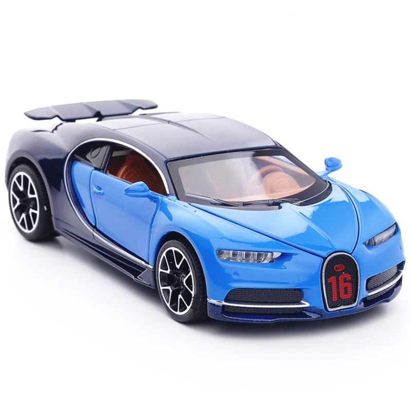 1:32 bugatti chiron liga carro esportivo modelo diecast metal veículos de brinquedo carro modelo coleção som luz alta simulação crianças presente
