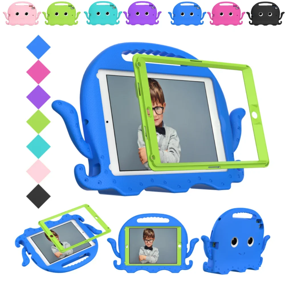 Octopuses EVA Kids Case for iPad Pro 11 Air 11 2024 Tablet Cover for Pro 11 4th 3th 2th 1th 10.2 9th 8th 7th Gen Air 3 10.5 10th