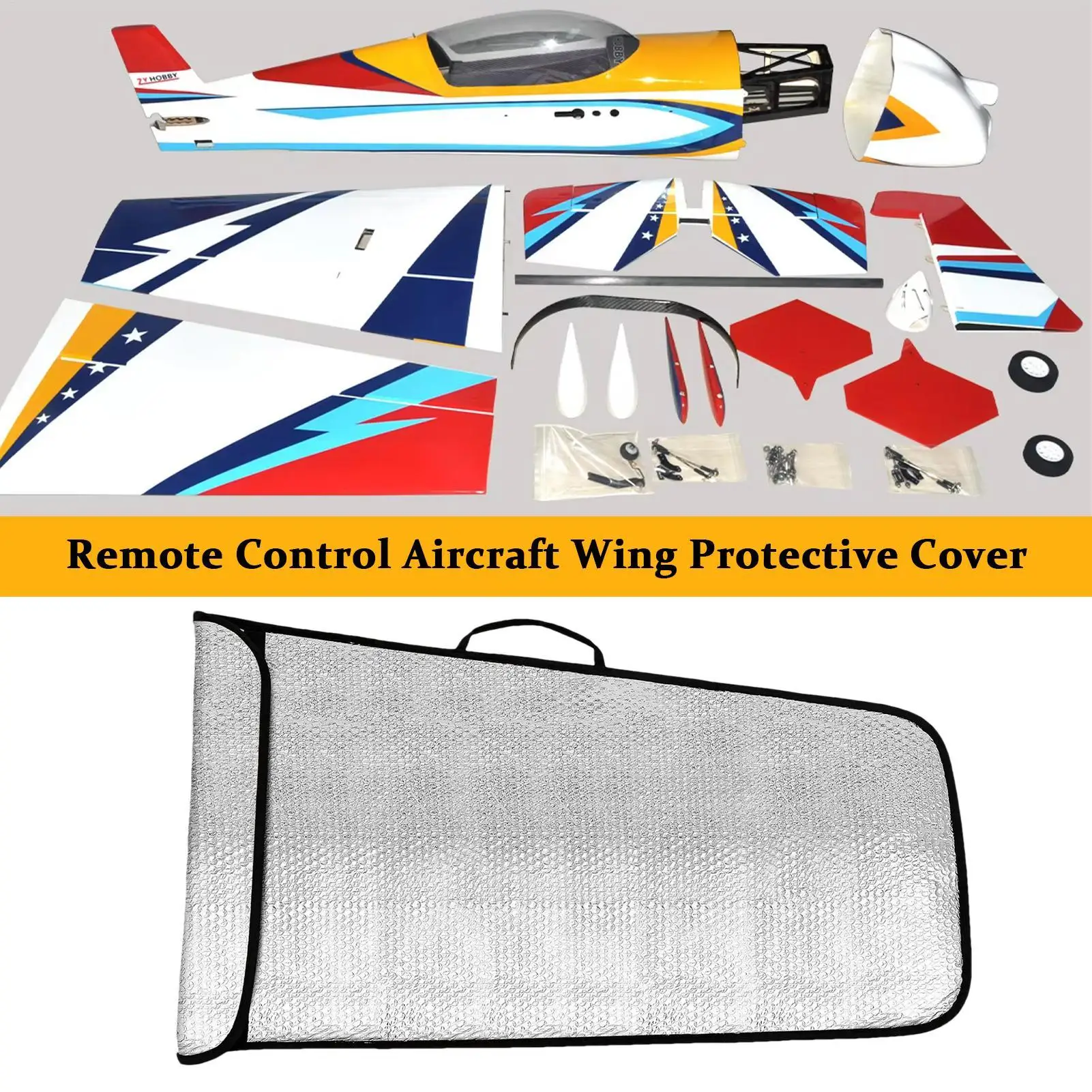 

Plane Wing Sleeve Waterproof Bubble Layer Model Wrap Wing Protect Cover With Handle For Aircraft Model Gear Transportation