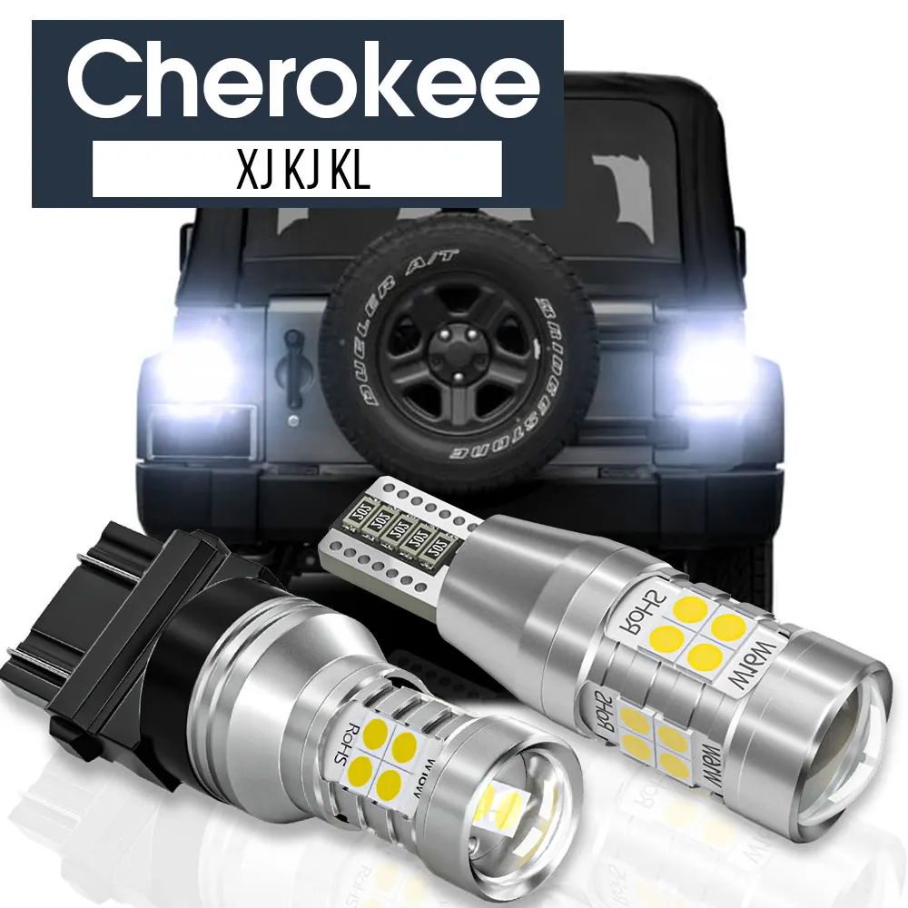 

2pcs LED Backup Light Reverse Lamp Canbus Accessories For Jeep Cherokee XJ KJ KL 1984-2007 2005 2006 2014 2015 2016 2017 2018