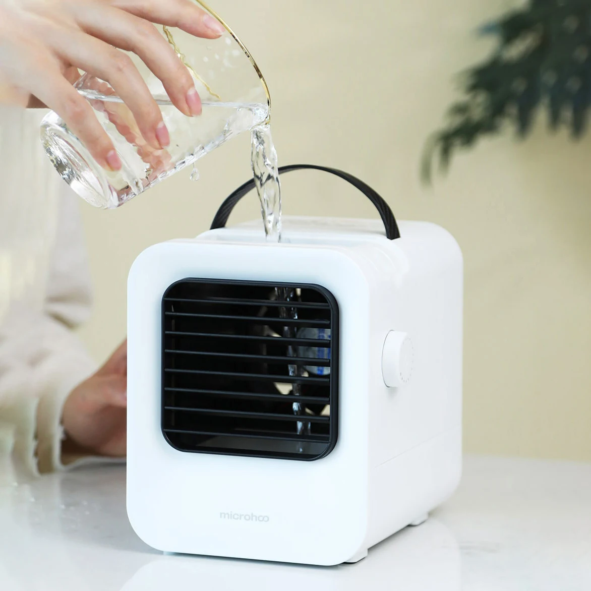 YOUPIN Microhoo-ventilador Usb portátil, miniaire Acondicionado, Enfriador de pantano, Aire Acondicionado portátil Para Casa, recargable