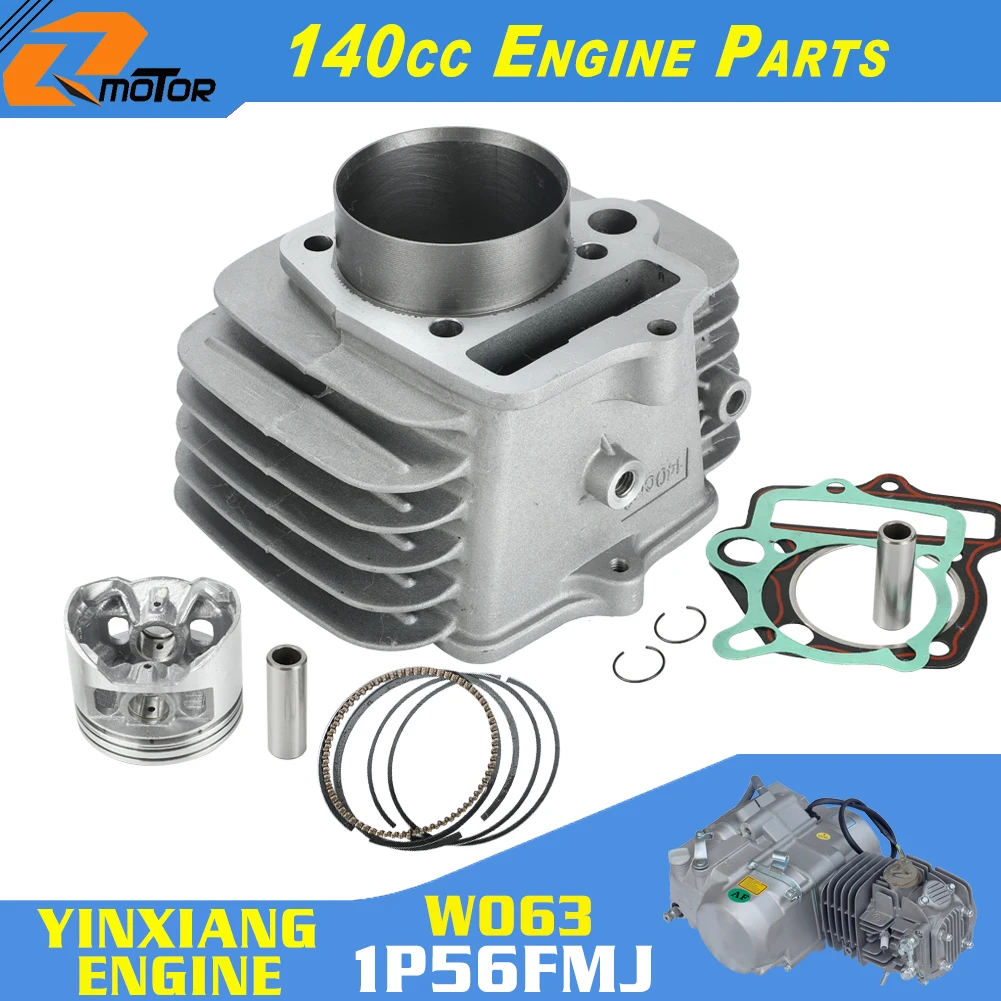 140cc Engine Cylinder Set 56mm Bore Cylinder Piston Ring Gasket For KAYO BSE SSR SDG YX140 YinXiang Dirt Pit Bike Atv Quad Parts