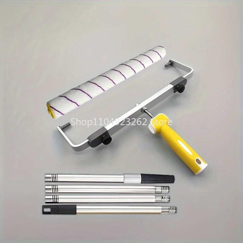 18-Inch Retractable Paint Roller Brush with Aluminum Alloy Bracket and Extension Rod for Wall Decoration and Home Projects