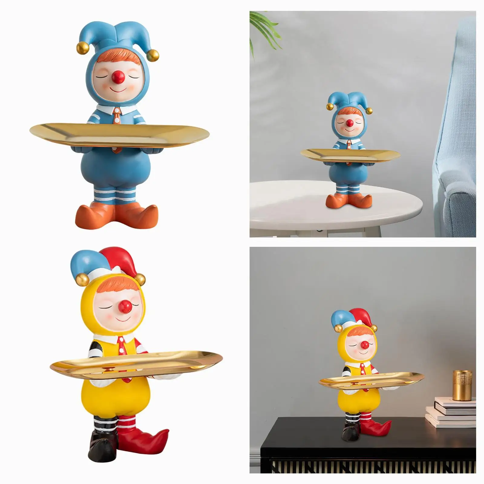 

Desktop Statue Desk Storage Tray Modern Collection Resin Multipurpose Candy Dish