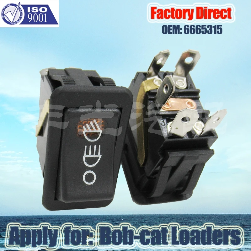 Factory Direct Window Lifter Switch Auto Rocker Switch Apply for Bob Cat Loaders Heavy Truck Spare Parts Botton Switch 6665315