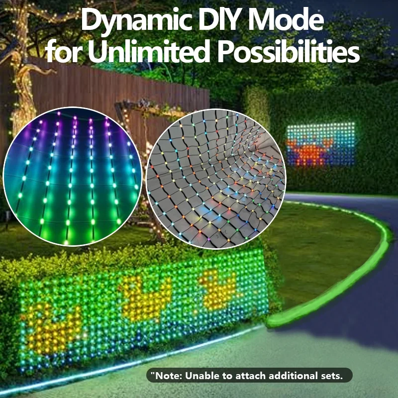

RGB Mesh Lights LED String Waterproof Curtain Light String for New Year Wedding Party Christmas Home Curtain Decoration
