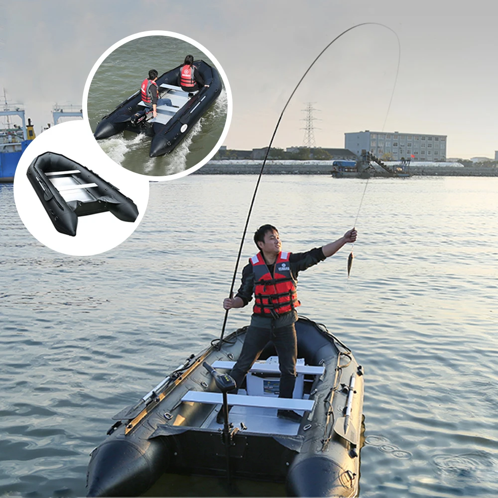 1.2MM PVC Anti-collision PVC Assault Boats Inflatable Boat With Aluminum Floor Sea Fishing Speed Raft Kayak Rowing Accessories