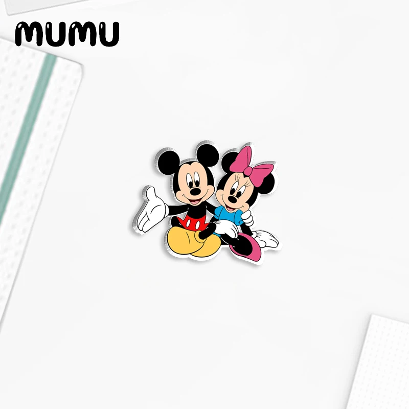 2024 New Classic Mickey Mouse Lapel Pin Funny Acrylic Brooches Handmade Epoxy Jewelry Shirt Bag Badge