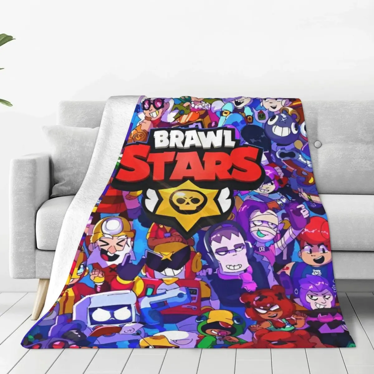 

Braws-Star Fleece Throw Blanket Fashion Video Game Blanket for Bed Car Warm Quilt