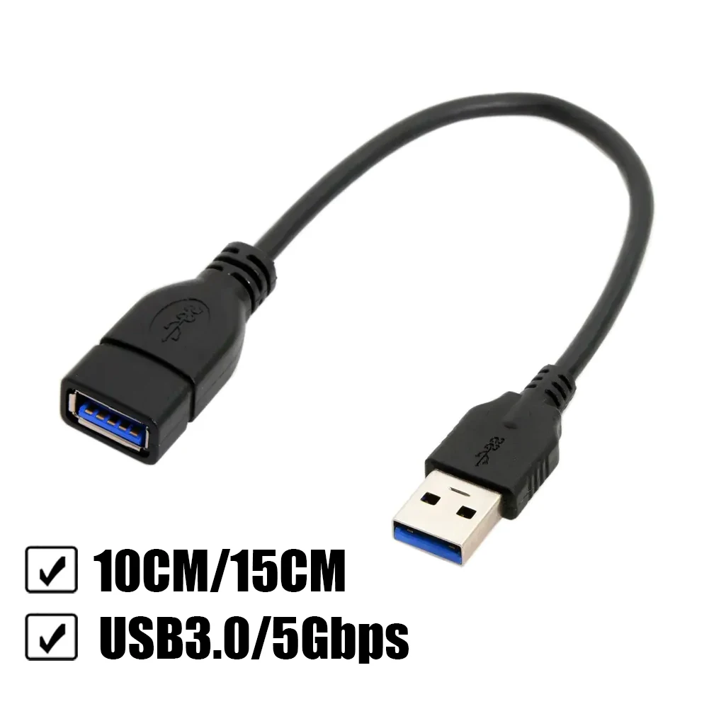 10CM 15CM Short USB extension cable USB 3.0 male to female extension cable charging and data sync USB 3.0 supper speed 5Gbps