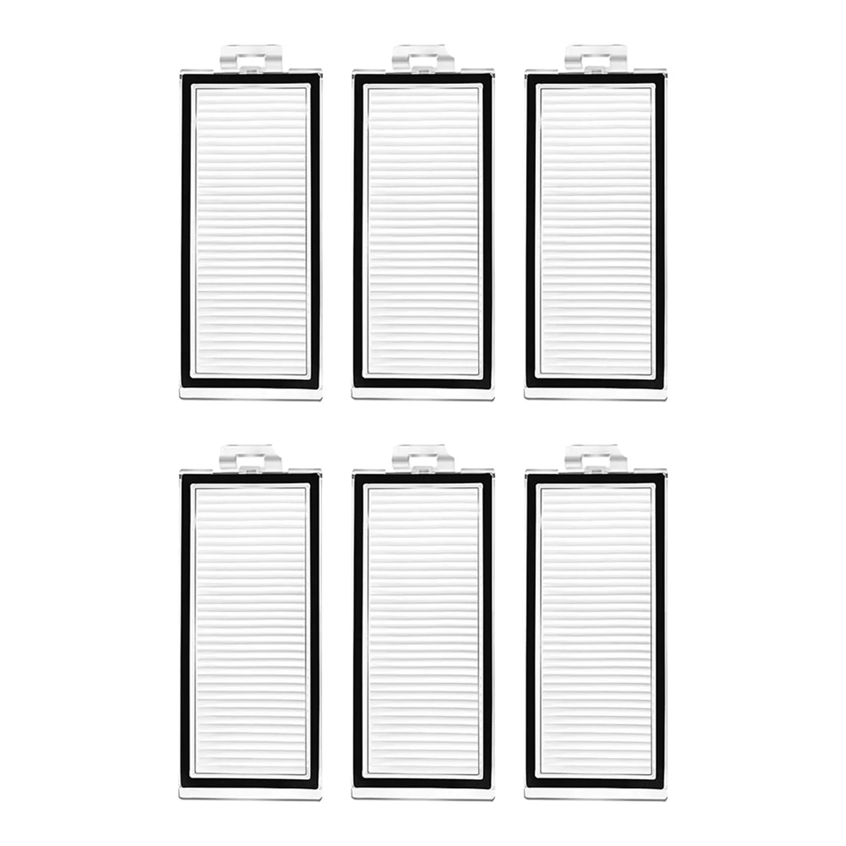 ABKR 6 ชิ้นล้างทําความสะอาดได้สําหรับ Roborock Q8 Max +/Q8 Max Plus/Q5 Pro +/Q5 Pro หุ่นยนต์เครื่องดูดฝุ่นตัวกรอง HEPA อะไหล่