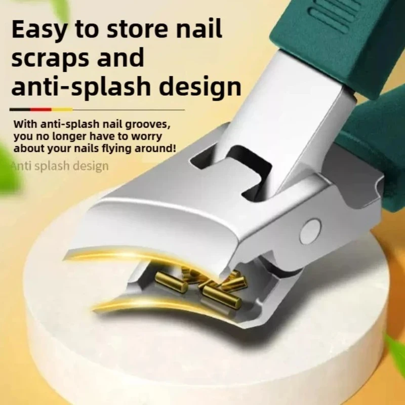 Grote opening schuine mond puntige nagelknipper set gereedschap nagelgroef nail art, nagel trimverzorging, anti splash nagelknipper