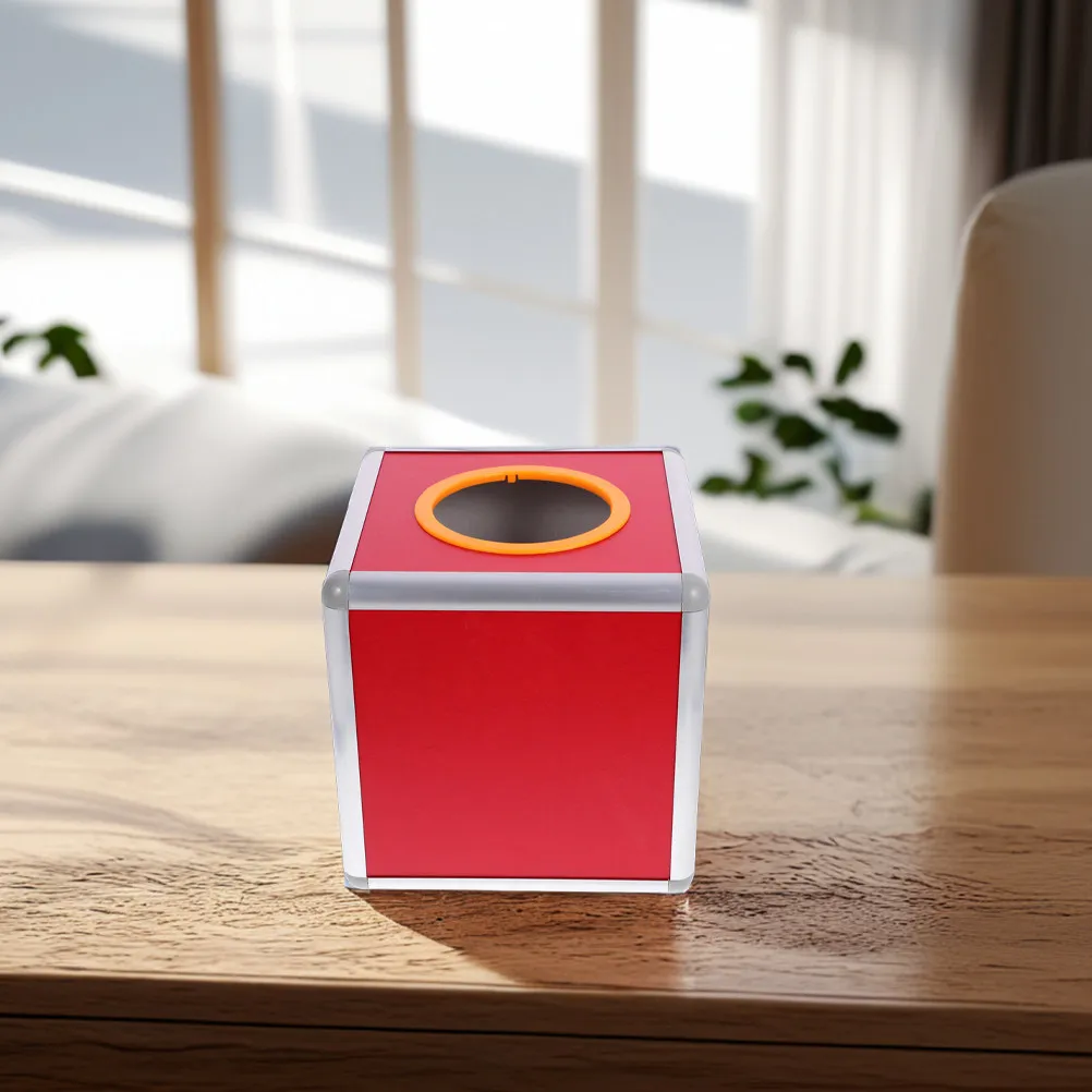 

2 шт. 20-сантиметровые красные матовые коробки для розыгрышей с металлической окантовкой, для сбора предложений на вечеринках, деловых встреч, голосований и игр