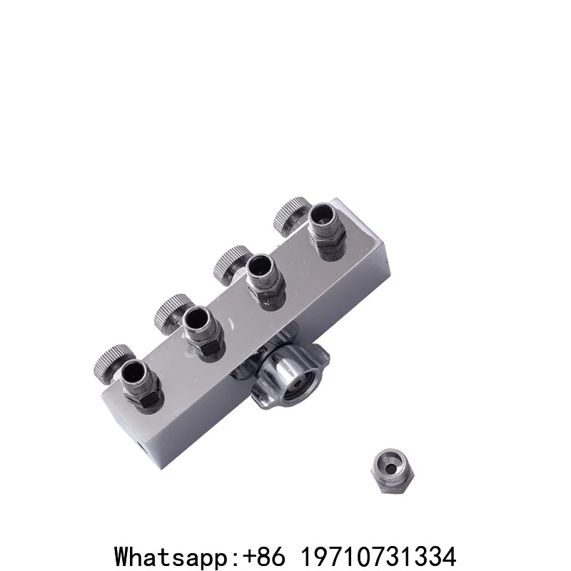 Mini Airbrush Air Pump Diverter Can Be Connected To Multiple Airbrush Adjustable Pressure Metal Connectors