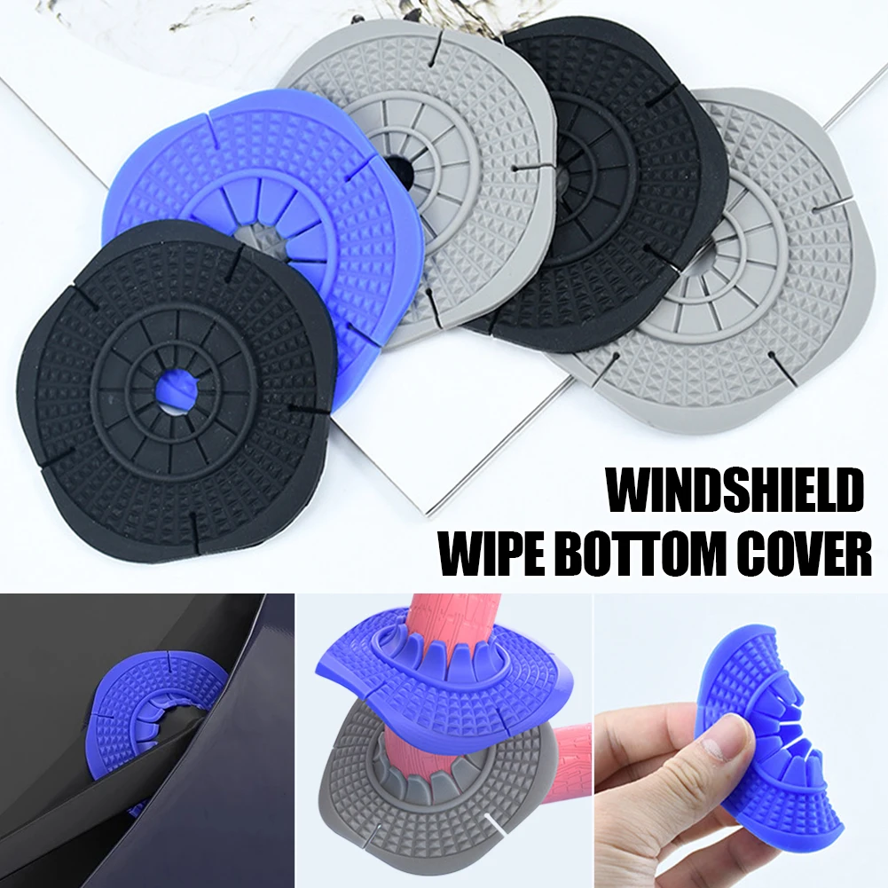 

2 Pcs Car Wiper Hole Protective Covers Windshield Wiper Silicone Protective Cover Debris Leaves Dustproof Sleeve Accessories