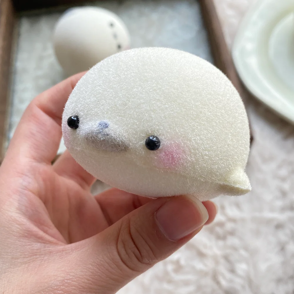 Kawaii Mini Seal Cute Chick Squeeze Slow Rebound Toy Soft Plush Doll room Decoration Table Ornament Girl Birthday Christmas Gift