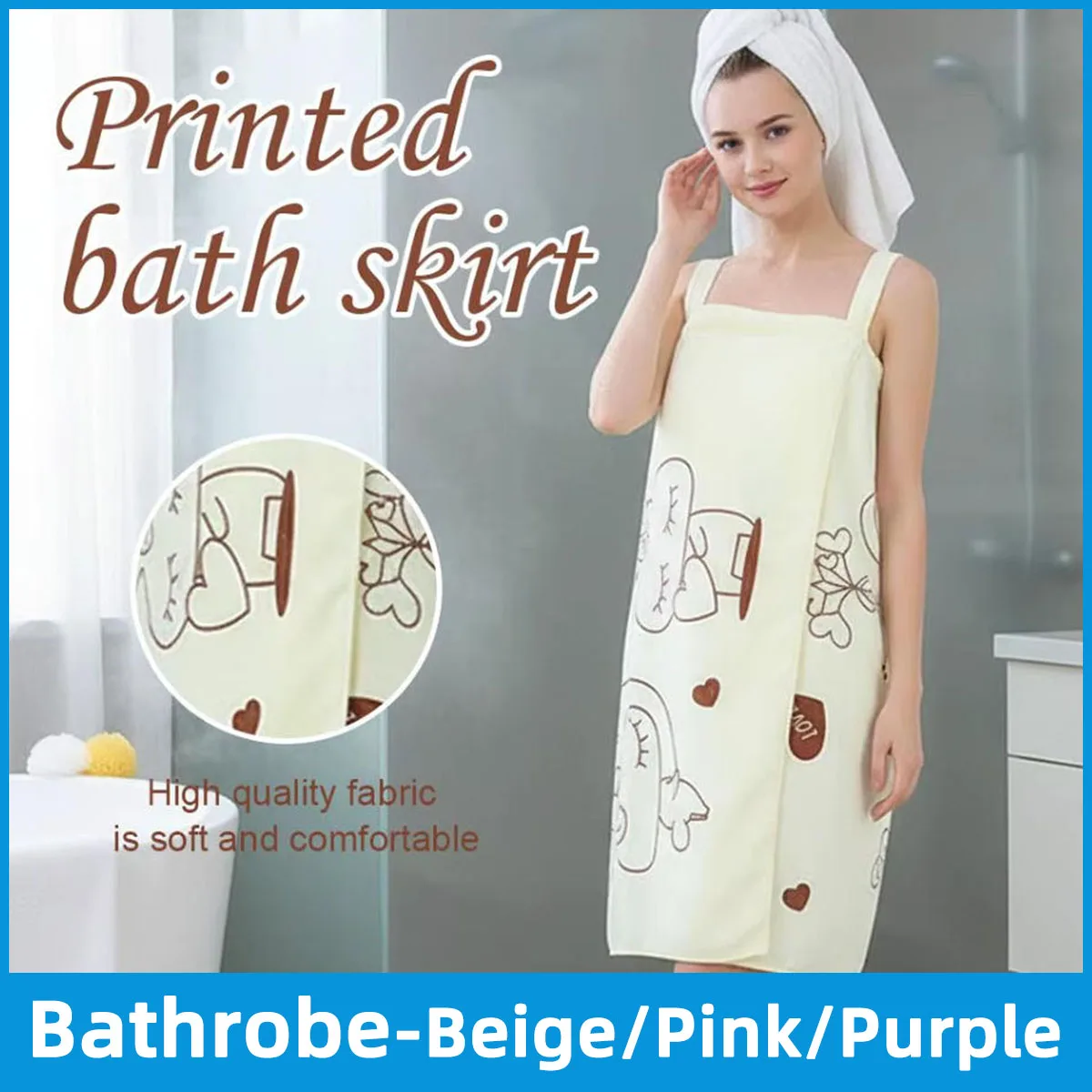 Albornoz sin mangas, altamente absorbente, suave y cómodo, adecuado para baños, piscinas, saunas, etc., 1 ud.