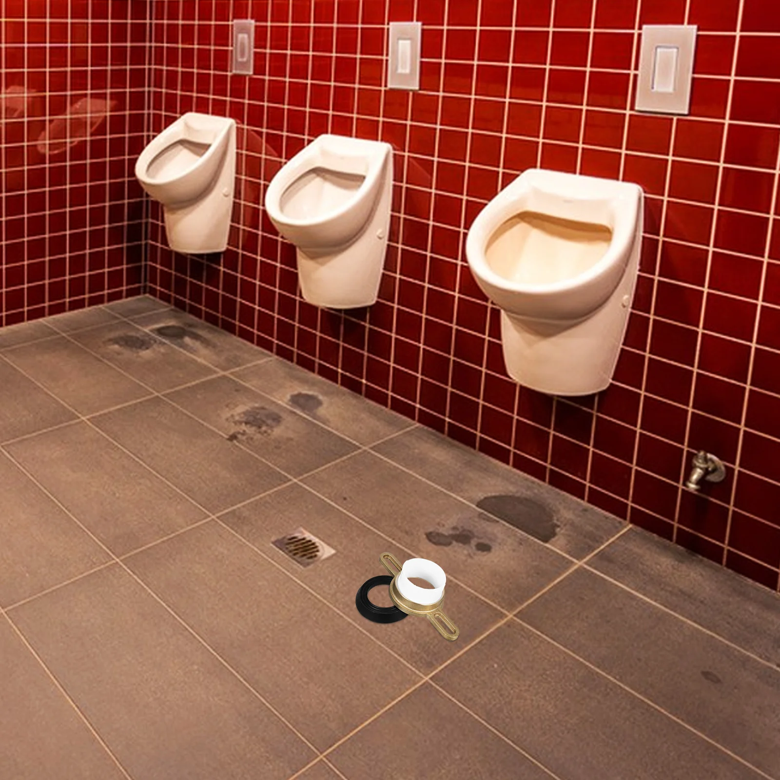 

1Set Urinal Flange Component Set Wall Gasket Connector for Toilet Installation Leak Proof Repair Accessories Urinal Wall Gasket