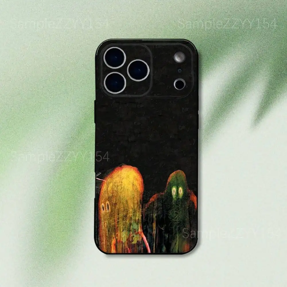 R-RadioheadS In Rainbows Funda de teléfono para iPhone 17,16,15,14,13,12,Pro,Max,Plus,E,SE4,Air,Mini Funda suave negra