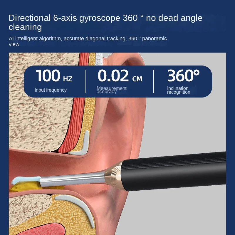 Wifi smart visual earpick otoskop kabelloses leuchtendes ohr reiniger löffel ohr wachs entfernungs werkzeug mit mini kamera ohr endoskop