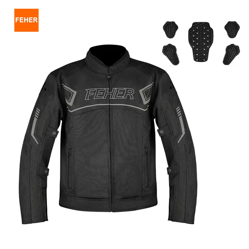 

FEHER мотоциклетная куртка мужская весенне-летняя ночная светоотражающая конструкция водонепроницаемая дышащая мотоциклетная куртка высокого качества