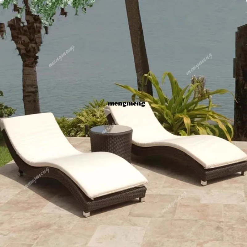 

Rattan Lightweight Folding Chair Garden Beach Swimming Pool Folding Chair Sunbed Recliner Silla Playa Plegables Furniture