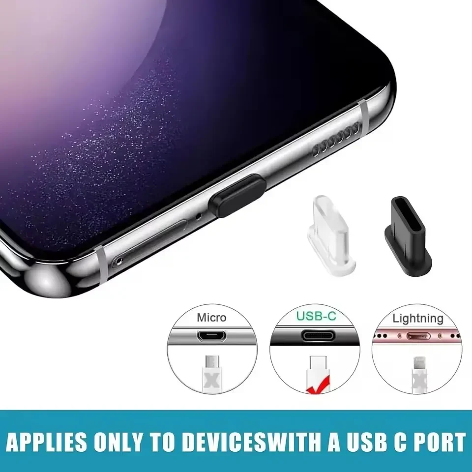 20/1PCS Type-C Charging Port Dust Plugs Stopper Cap for Iphone 18 17 Pro Max 16Plus Anti-dust Dustplugs Mobile Phone Accessories view 2