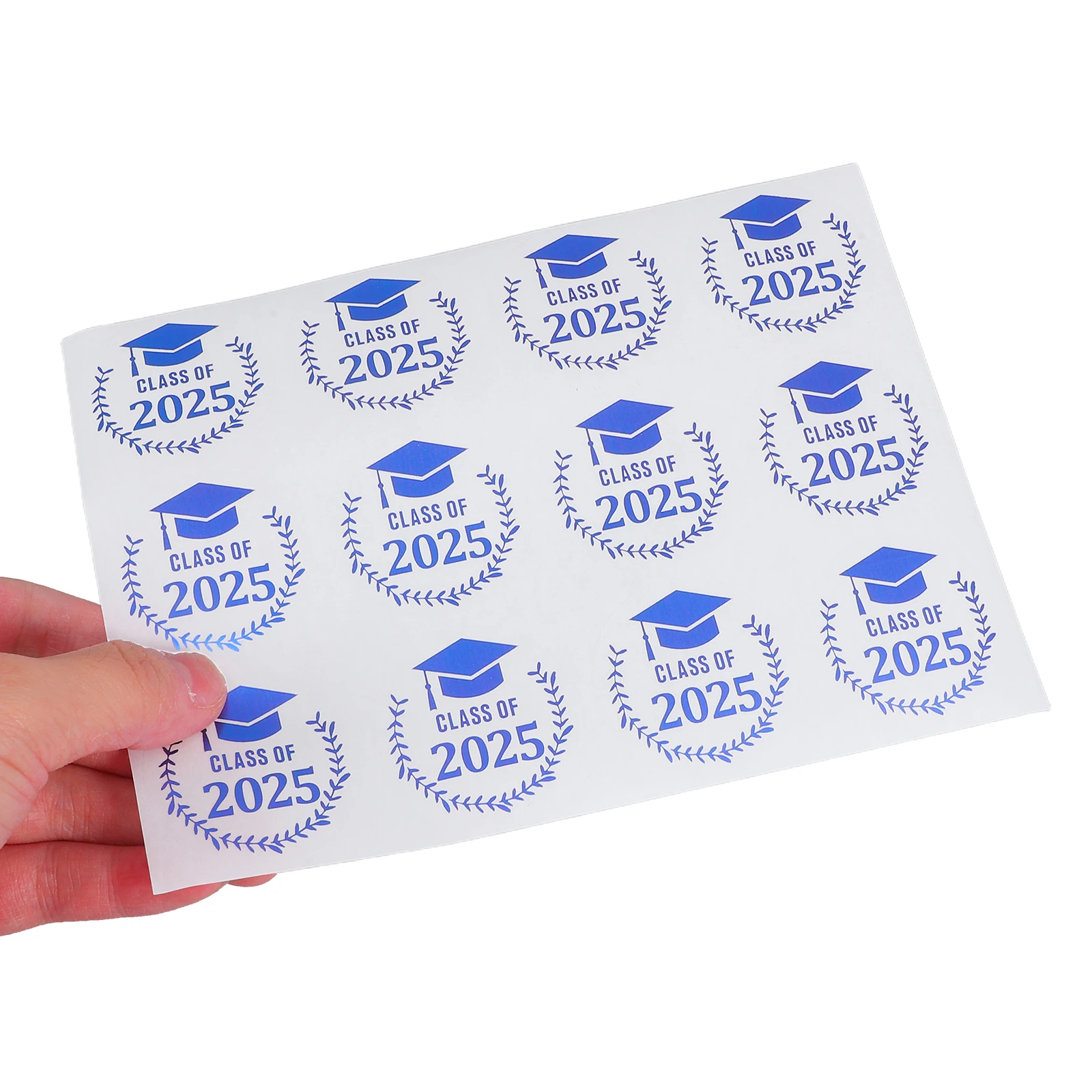

10 Sheet Graduation Clear Sticker Season Stickers Party Supplies Blue PET Self-adhesive Material Cap
