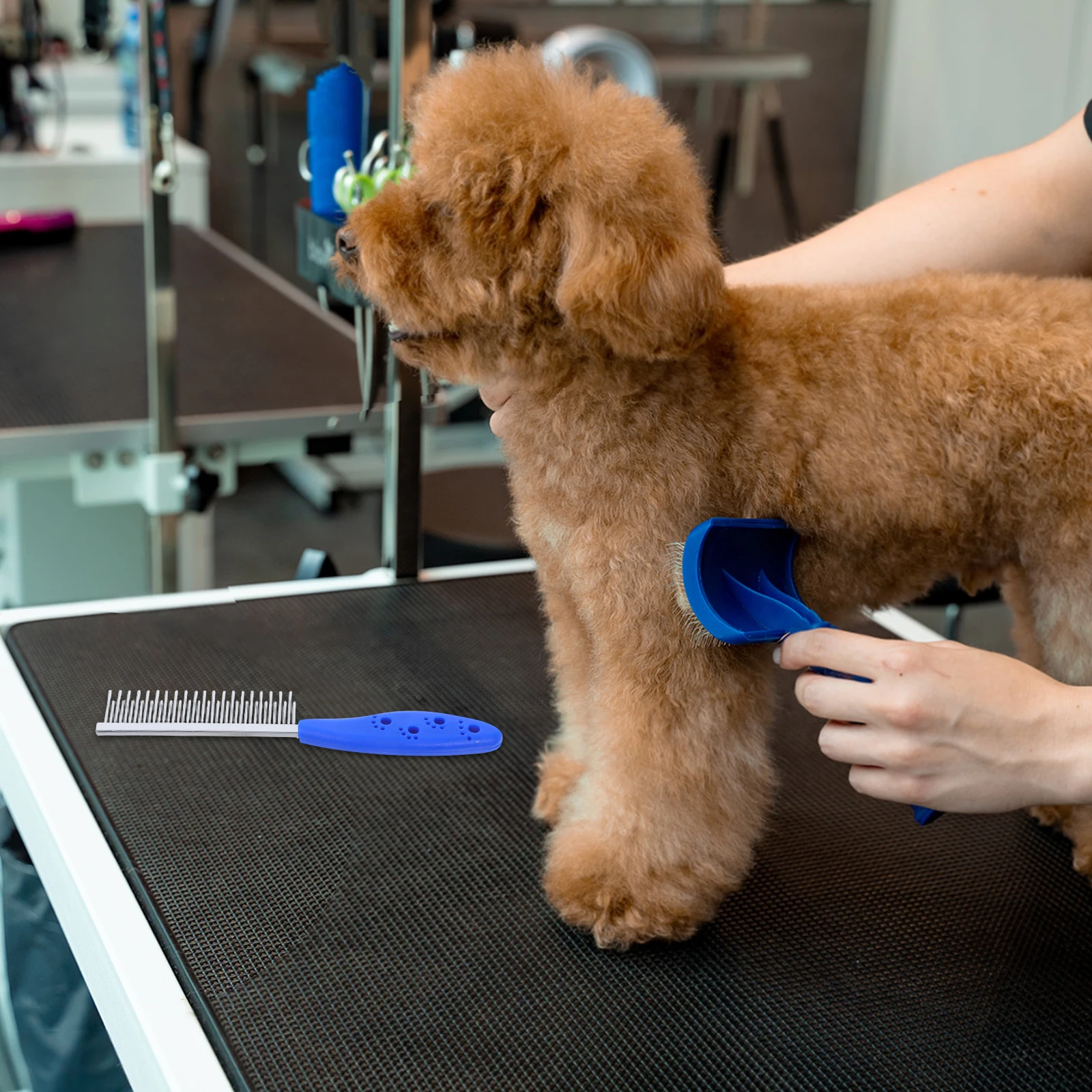 

Stainless Steel Pet For Cat Removes Tangles Mats Massaging Lightweight Anti-Slip Handle Dog Accessories Grooming Tool Pet
