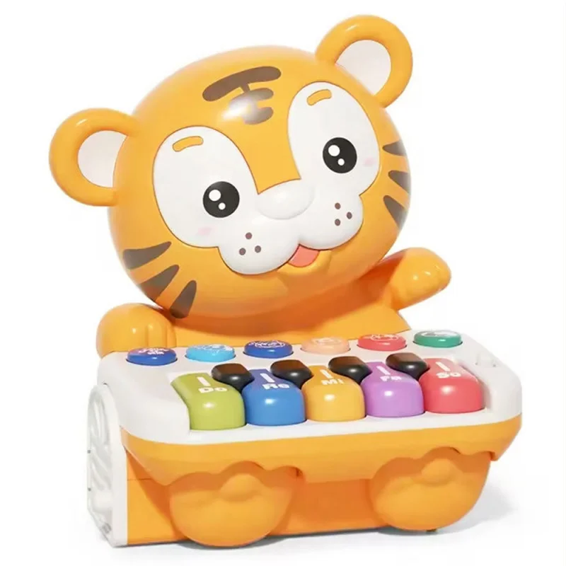 Kinder Erleuchtung frühe Bildung elektronisches Klavier niedlichen Tiger rollende Musik leuchtende Musik instrumente Spielzeug Geschenk für Kinder