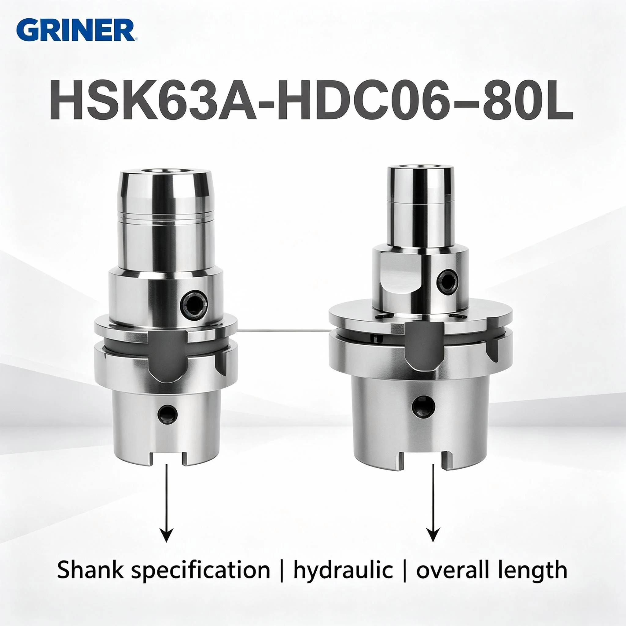 GRINER HSK50A/63A/100A seismic hydraulic tool holder chuck processing center CNC tool holder high-precision multi-specification